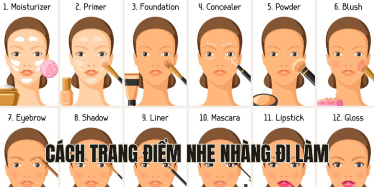 cách trang điểm nhẹ nhàng đi làm